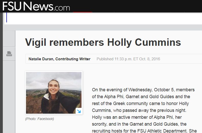 Holly FSU News